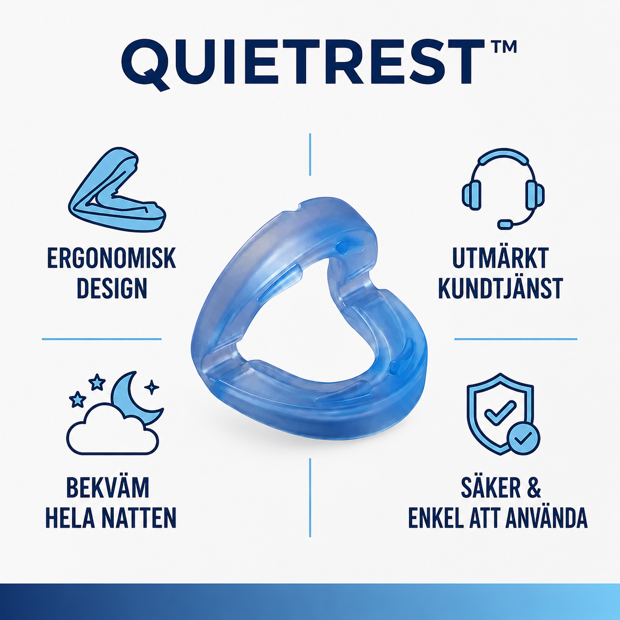 QuietRest™ Antisnarkskydd – lugnare nätter utan snarkningar