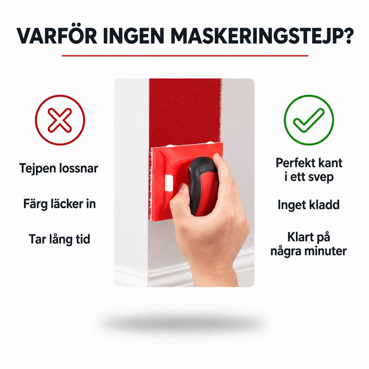 EdgeFlow™ Färgkant – raka linjer utan tejp