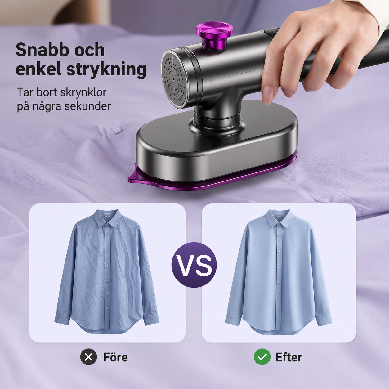 QuickPress™ | Skrynkelfri Hemifrån På 5 Minuter