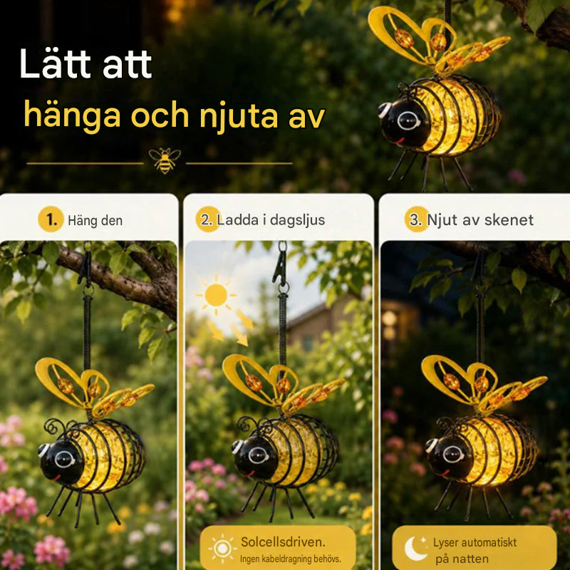 BeeGlow™ – Magiskt solcellsljus för trädgård och balkong