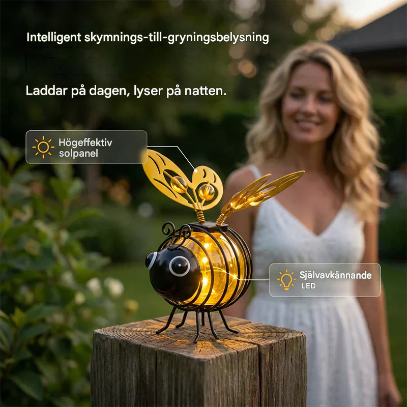 BeeGlow™ – Magiskt solcellsljus för trädgård och balkong