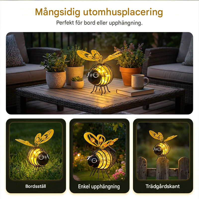 BeeGlow™ – Magiskt solcellsljus för trädgård och balkong
